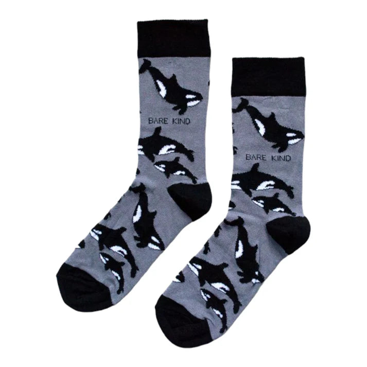 Barekind Socks Adult 4-7 Orcas