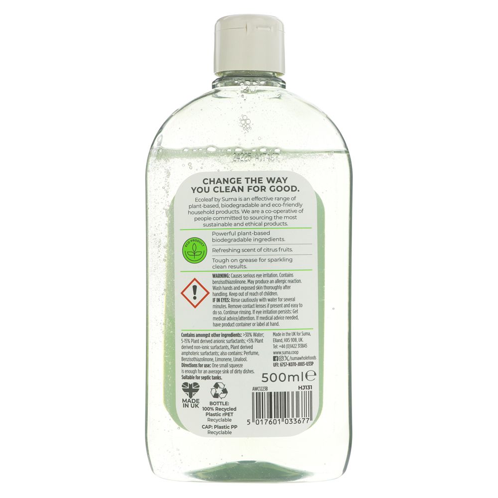Ecoleaf Washing Up Liquid 500ml
