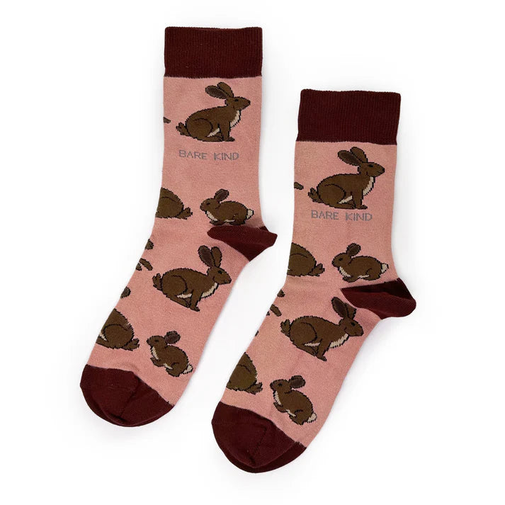 Barekind Socks Adult 4-7 Hares