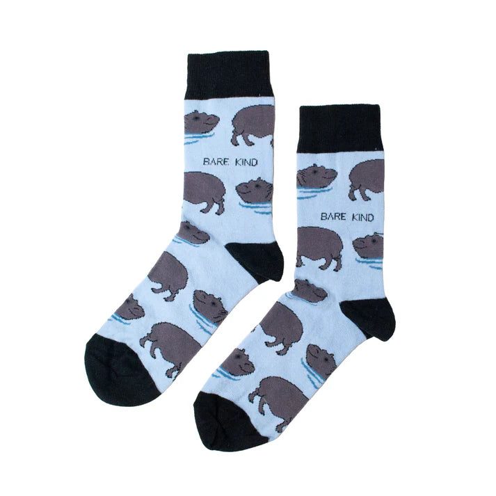 Barekind Socks Adult 4-7 Hippos