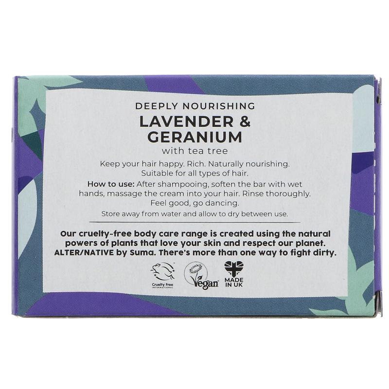 Alter/native By Suma Hair Conditioner Bar - Lavender & Geranium